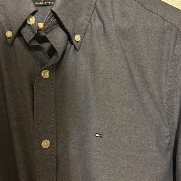 Medium- Navy Tommy Hilfiger Button Down - Picture 3 of 4